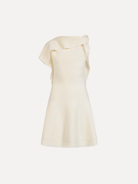 Oscar de la Renta DRAPE-DETAILED KNIT DRESS