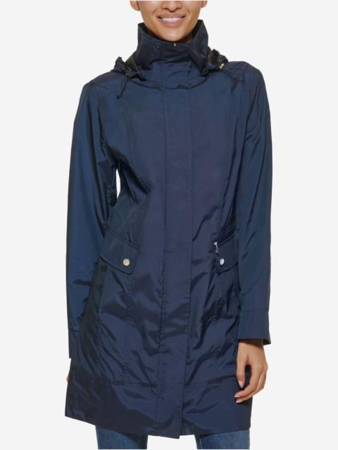 COLE HAAN Women's Signature Packable Hooded Rain Jacket
