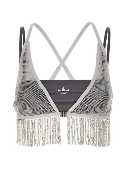 adidas sequin fringed set top
