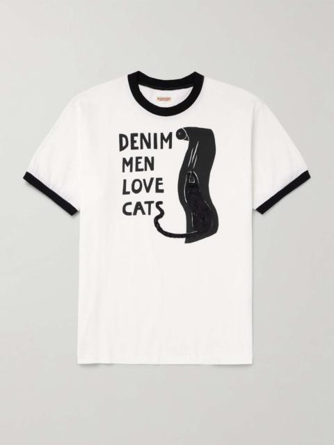 Kapital Flocked Printed Cotton-Jersey T-Shirt