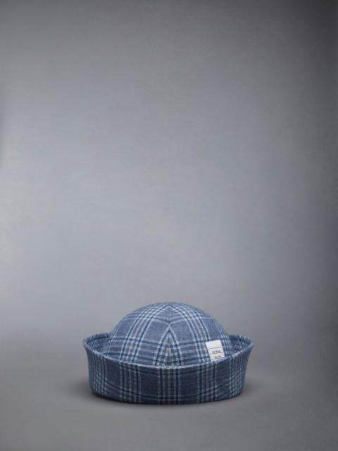 Thom Browne Prince of Wales Flannel Turn Back Bucket Hat