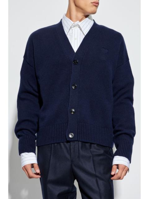 AMI Paris logo cardigan