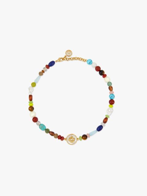 CASABLANCA Multi‑Colour Organic Stone Beaded Necklace