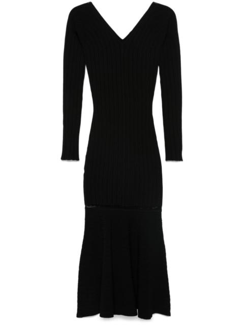 Victoria Beckham ribbed midi dress