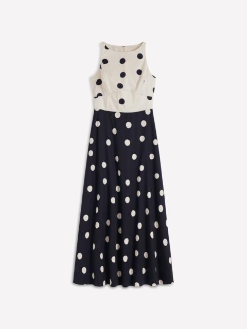 BODEN Silvia Boned Bodice Maxi Dress-French Navy Painted Spaced Dot