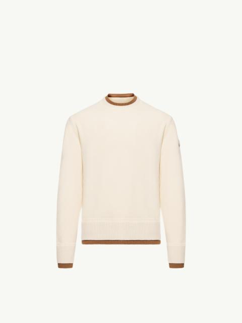 Moncler Leather Logo Wool & Cashmere Blend Sweater