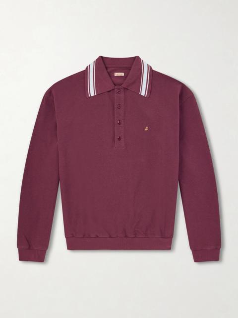 Kapital Box Striped Embroidered Cotton-Piqué Polo Shirt