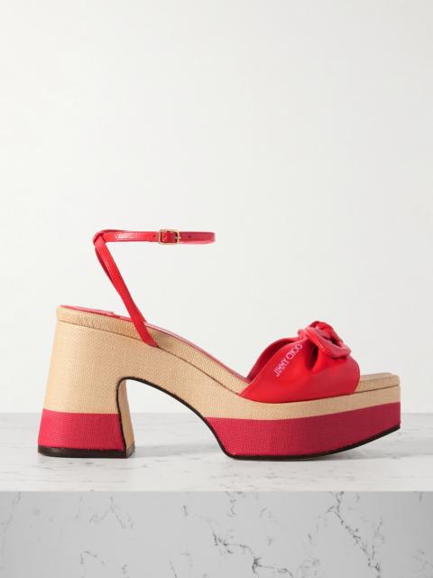 JIMMY CHOO Ricia Leather Platform Sandals