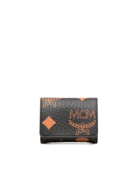 MCM Aren tri-fold canvas wallet