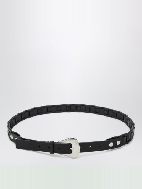 NAMACHEKO Black leather belt