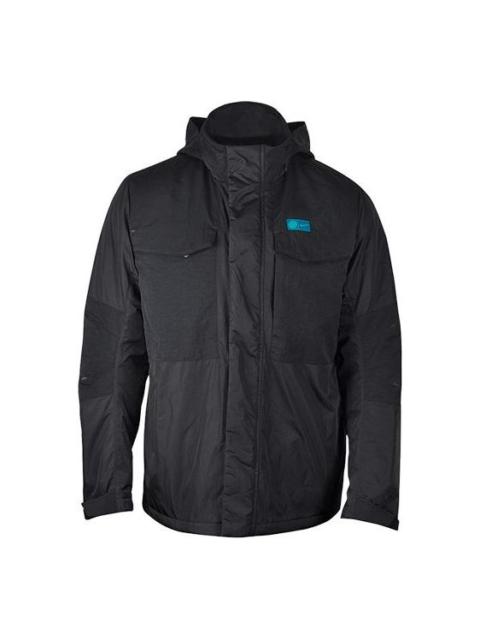 Nike Sports Solid Color Casual Hooded Jacket Black DD8413-010