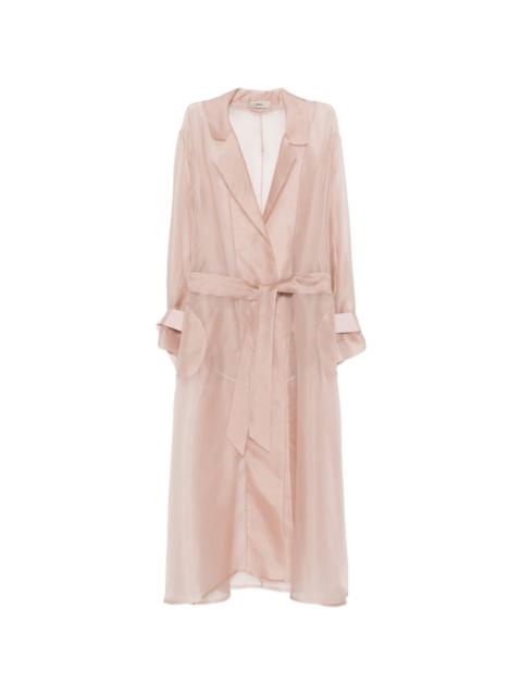 Herno silk belted coat