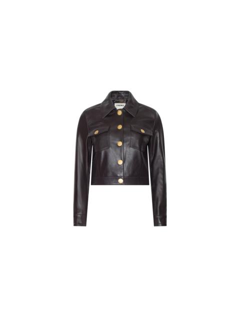 L'AGENCE Luci Fringed Leather Jacket