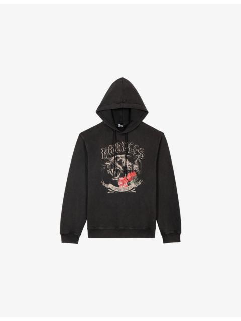 The Kooples Branded-Print Relaxed-Fit Cotton-Jersey Hoody
