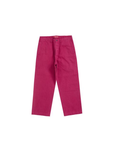 Supreme Supreme Washed Herringbone Chino Pant Dusty Pink