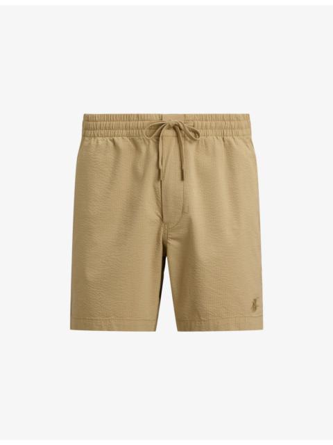 Polo Ralph Lauren Logo-Embroidered Seersucker Cotton-Blend Shorts