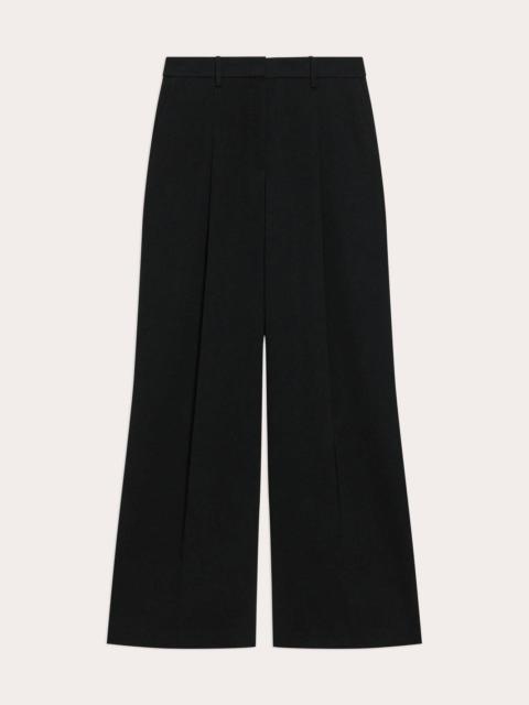 Theory Admiral Crepe Pleated Wide-Leg Trousers