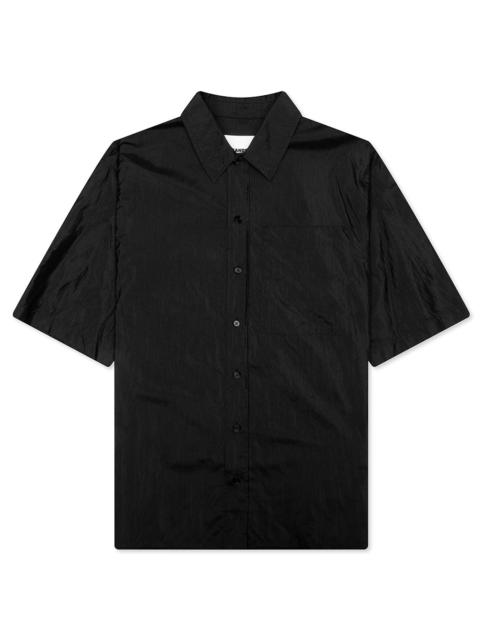 Jil Sander SILK AND NYLON SHIRT - BLACK