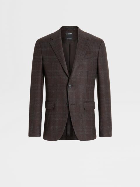 DARK BROWN AND GREY OASI CASHMERE JACKET