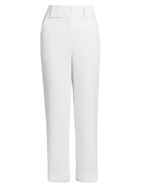 GIORGIO ARMANI Women's Crepe Flat Front Trousers - White