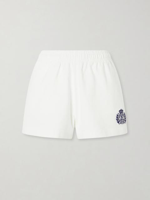 Sporty & Rich Logo-embroidered Cotton Shorts