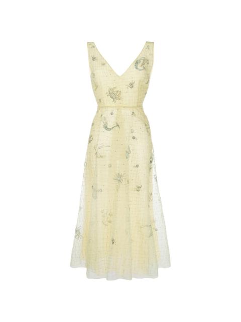 PUCCI 염소 인쇄 A-line 미디 드레스