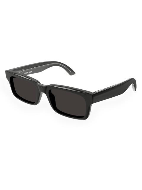 BALENCIAGA Men's Weekend 55MM Rectangular Sunglasses - Grey Dark Grey
