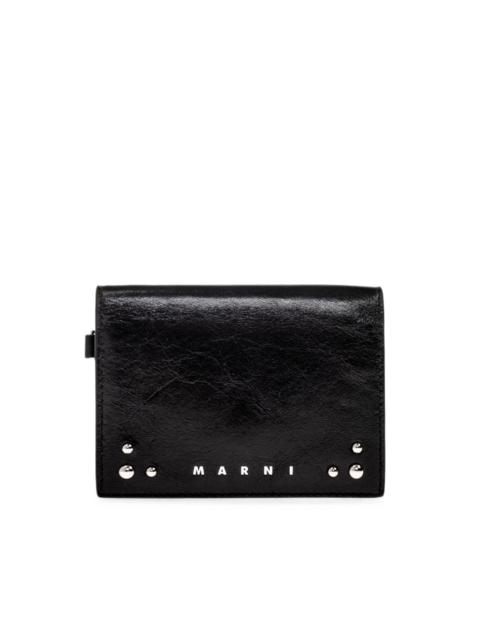 Marni logo-print studded wallet