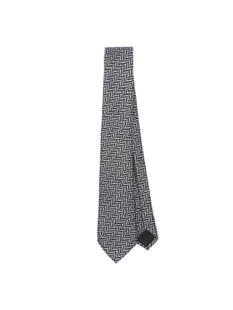 GIORGIO ARMANI herringbone-print tie