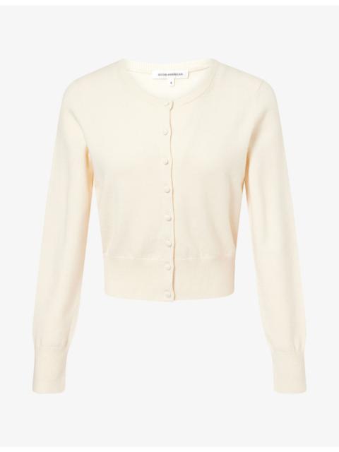 GOOD AMERICAN The Fine Knit Cropped Cardigan