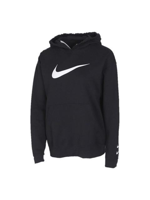Nike Nike Solo Swoosh Fleece Pullover Hoodie 'Black' DX1356