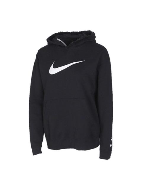 (WMNS) Nike Womens Swoosh French Terry Hoodie 'Black' CJ3762-010