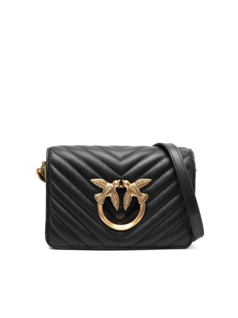 PINKO mini chevron-quilted Click Love bag