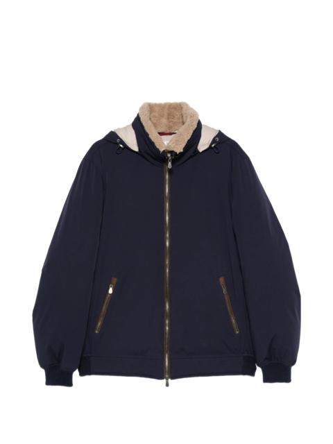 Brunello Cucinelli Brunello Cucinelli Shearling-collar Hooded Jacket
