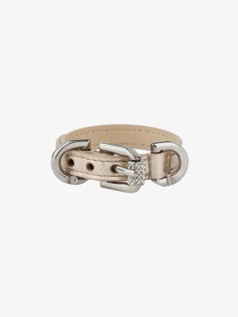 Givenchy VOYOU BRACELET IN LAMINATED LEATHER AND METAL