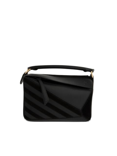 Loewe Puzzle suede clutch bag