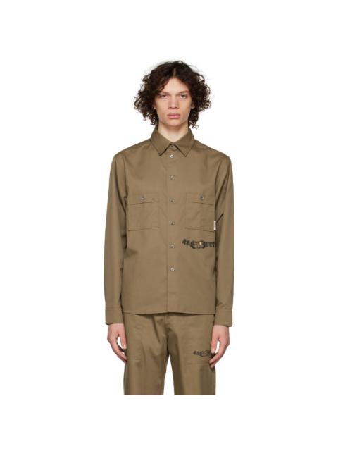 RASSVET Brown Graphic Print Shirt