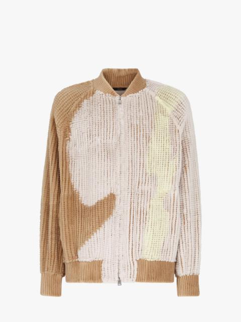 FENDI Multicolor mink bomber jacket