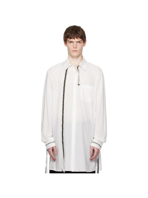 Ann Demeulemeester White Valere Long Relax Fit Shirt