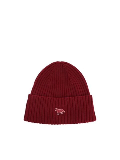 Maison Kitsuné Baby Fox ribbed beanie hat
