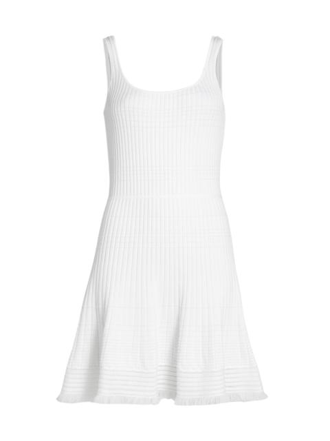 rag & bone Women's Ayan Fringe-Trim Rib-Knit Minidress - White