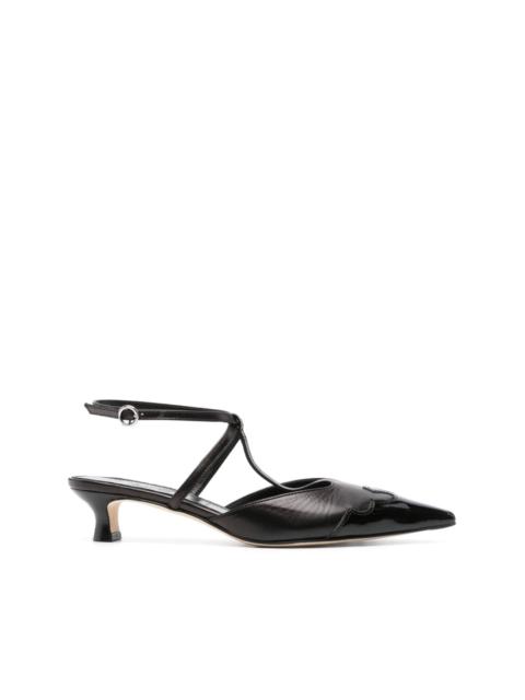 Aeyde Saga 35mm leather T-bar pumps