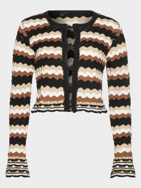 RAMY BROOK Alanza Crochet-Knit Cardigan