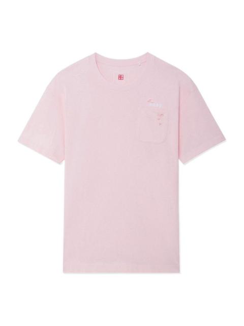 Li-Ning Cherry Blossom Graphic Pocket T-shirt 'Pink' AHSS909-2