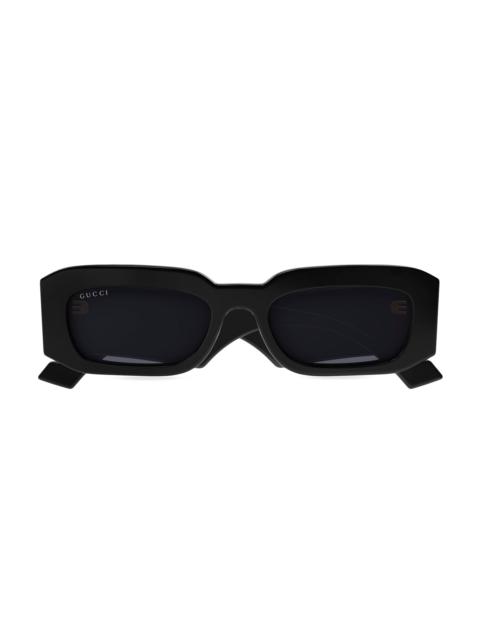 GUCCI Men's Generation Rectangular Recycled Acetate Sunglasses - Black