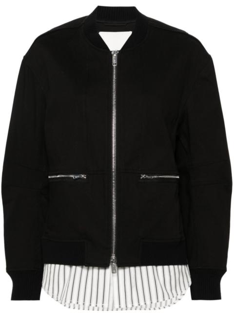 layered bomber jacket