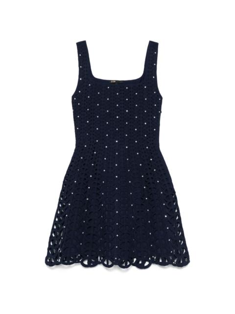 maje crochet mini dress