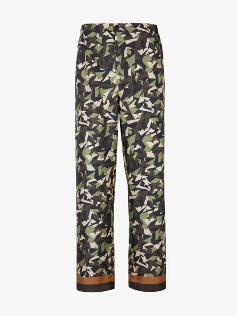 FENDI Multicolor silk pants