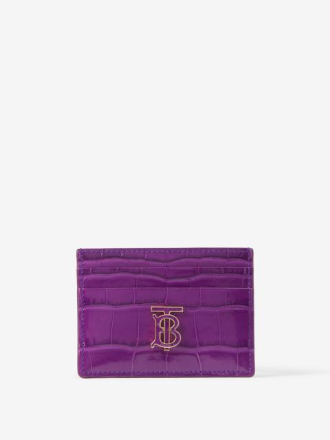 Burberry Embossed Leather TB Card Case