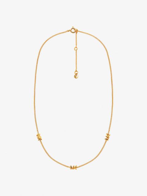 MICHAEL KORS Precious Metal-Plated Sterling Silver Logo Necklace
